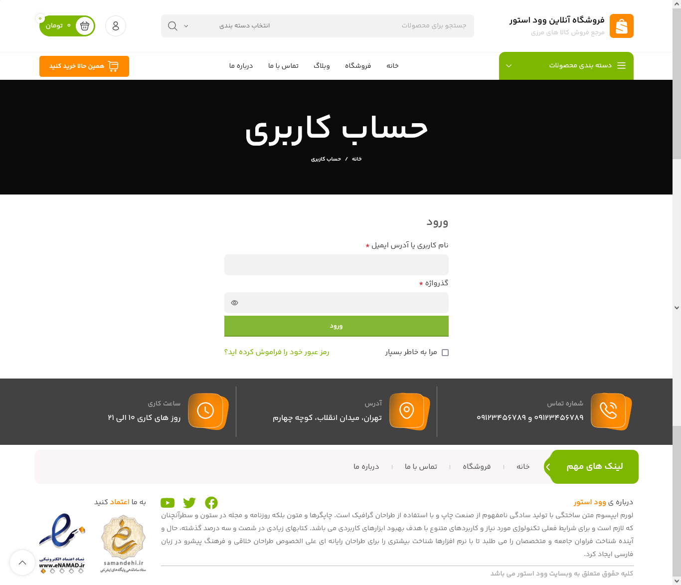 تم طراحی سایت لوازم خانگی (woodmart)